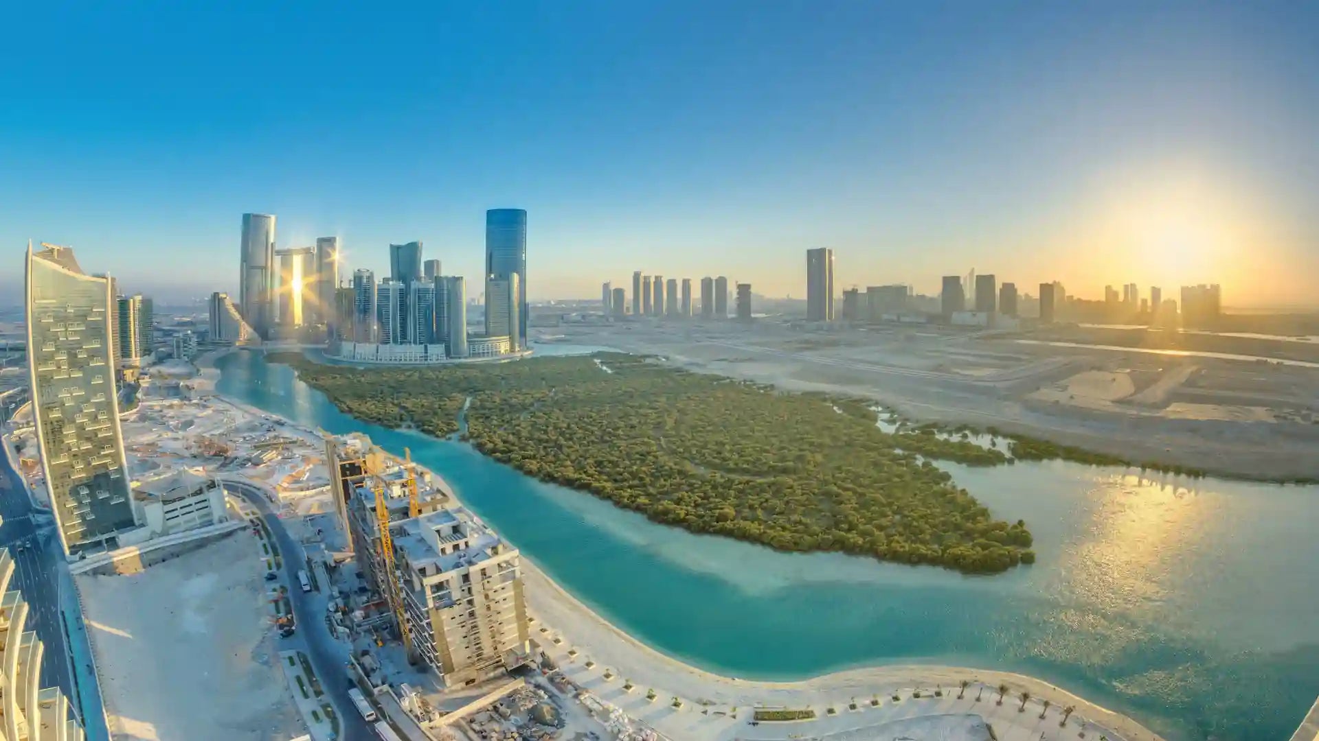 Contemporary office building on al Maryah Island Abu Dhabi with scenic views