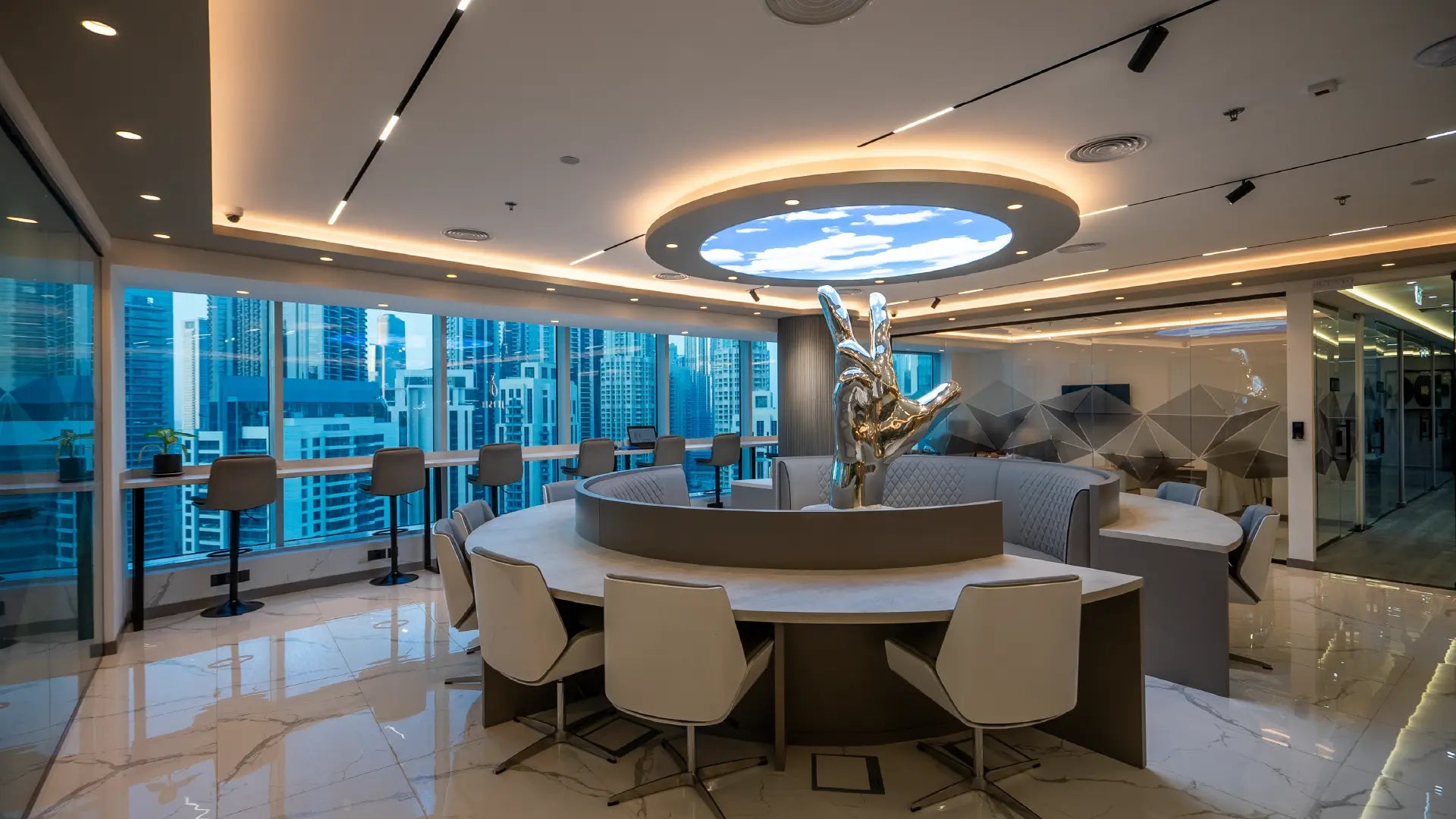 Jetset Serviced Offices - Downtown. Window views of Burj Khalifa