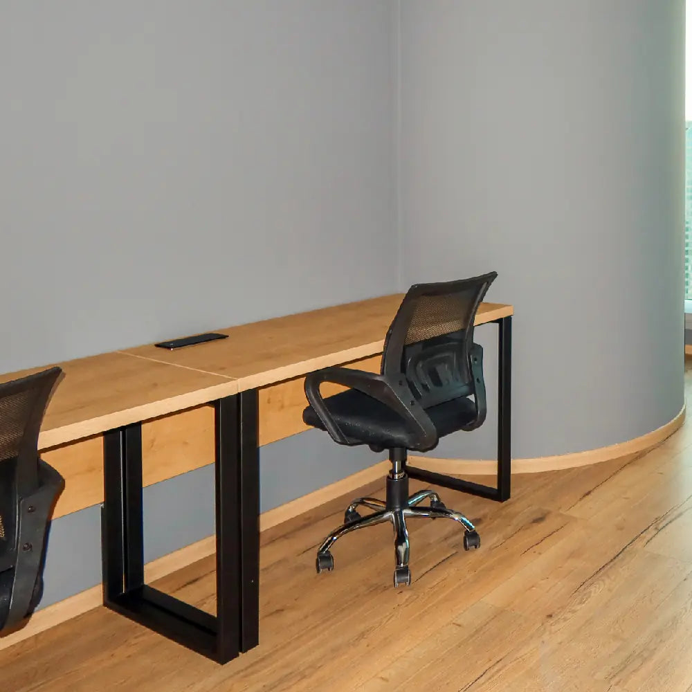 External 4-person office with ergonomic desks and natural light at The Work Oasis, Sky Tower, ADGM.