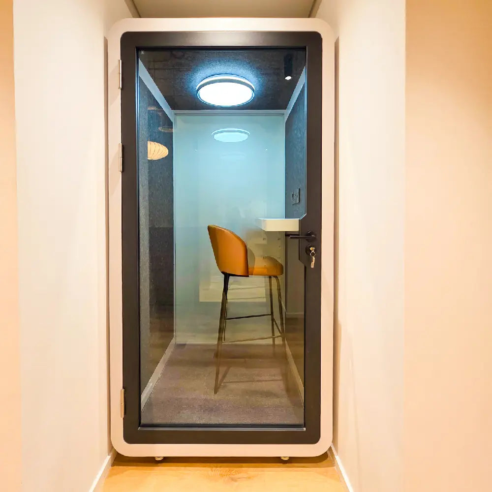 Soundproof phone booth for private calls