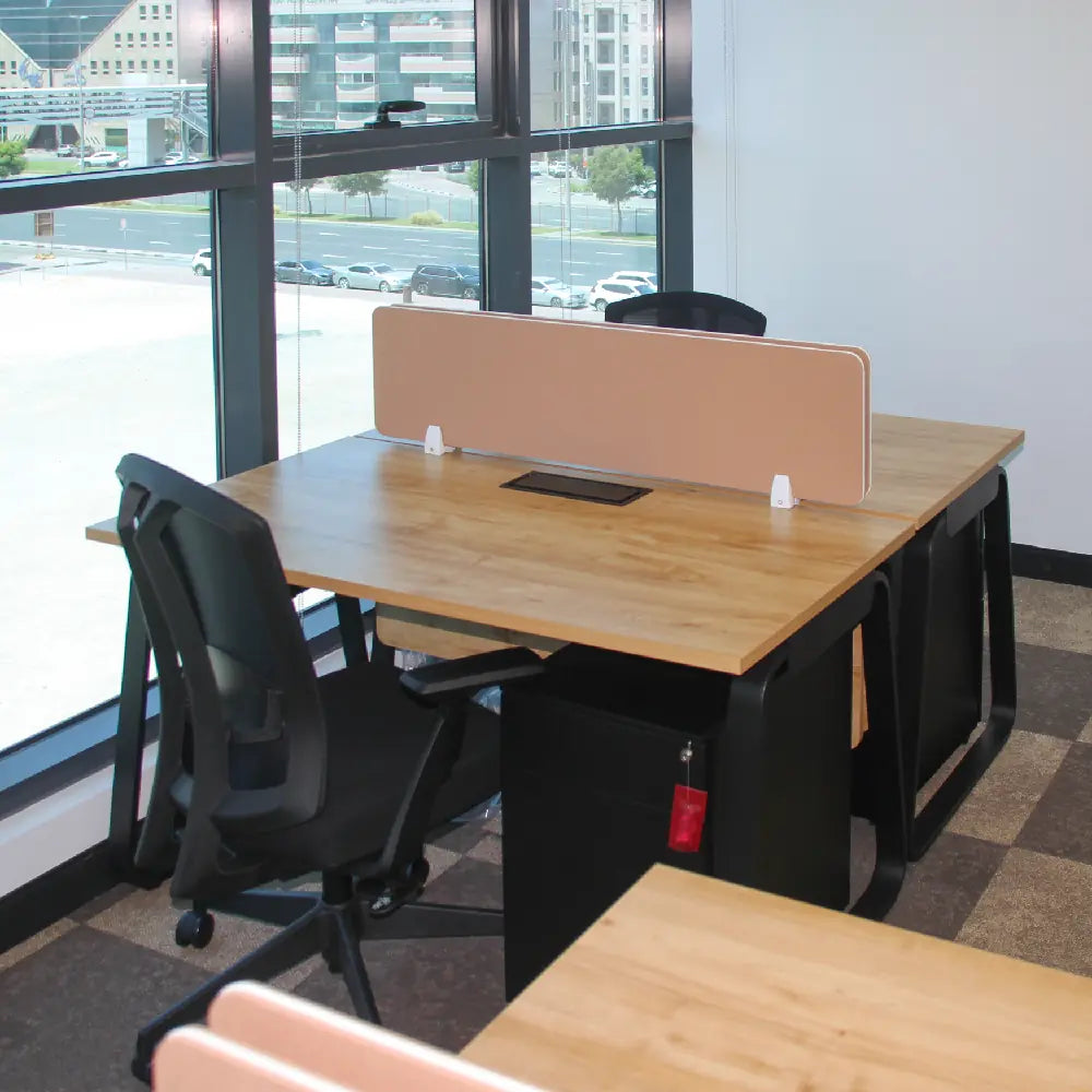 Modern external office setup for 6 people at Austria Business Center, Al Hudaiba Mall