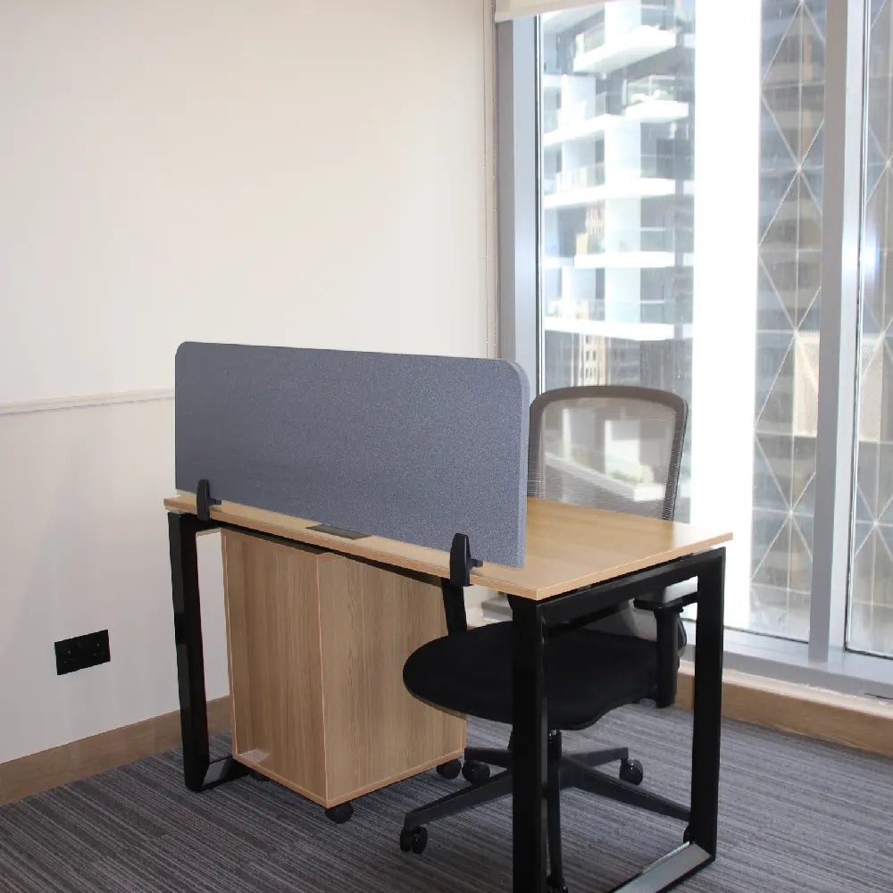 desk with natural light
