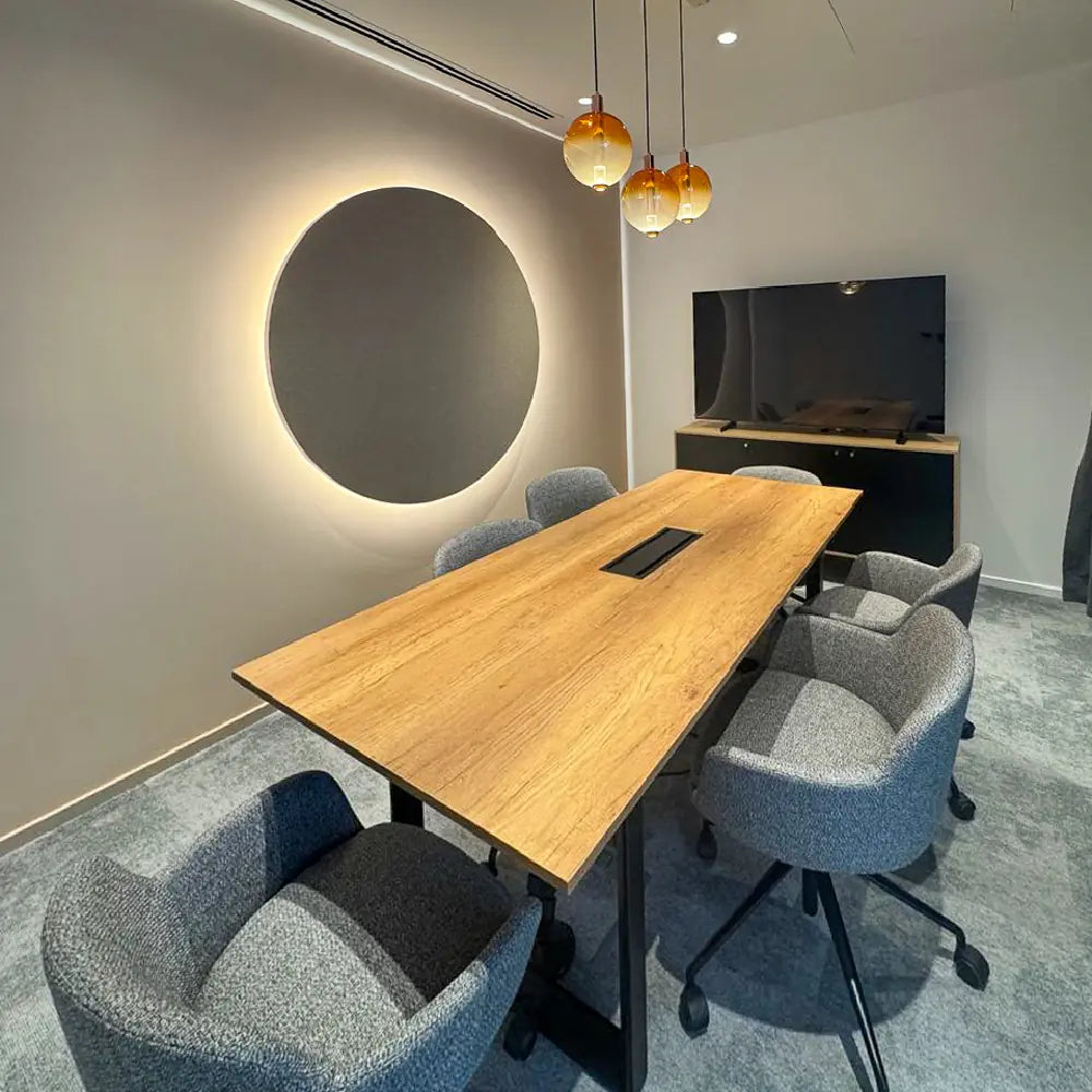 Executive meeting room with TV and lighting at Space1